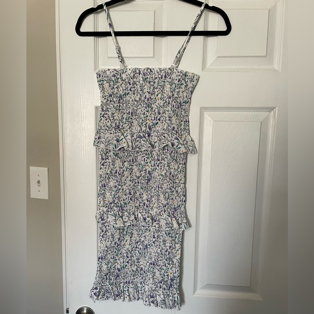 Ruched Bodycon Floral Dress